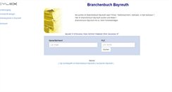 Desktop Screenshot of cylex-branchenbuch-bayreuth.de